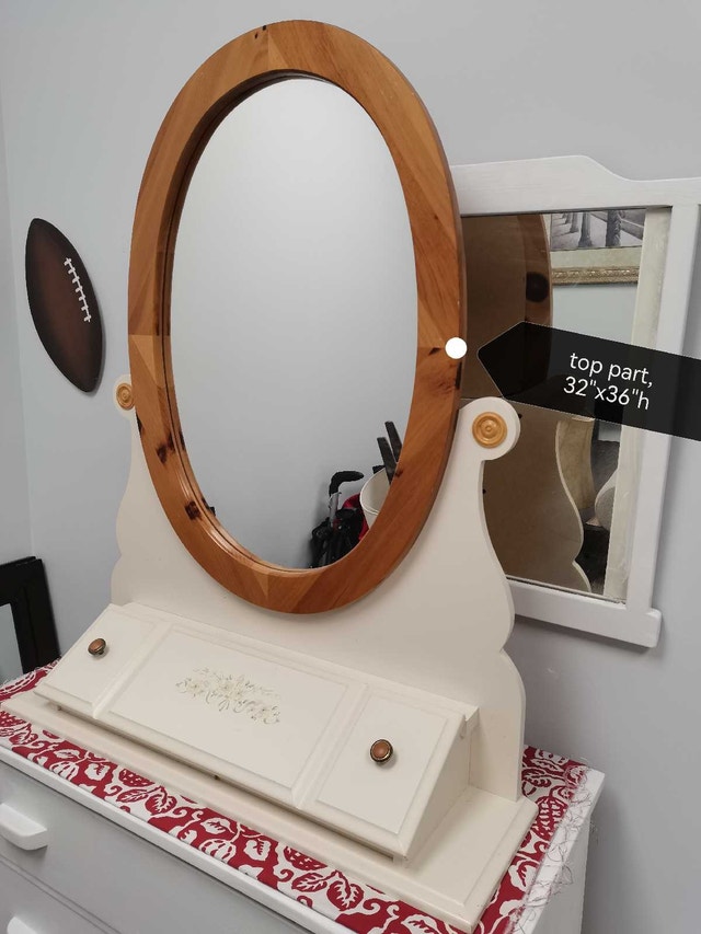 wooden vanity with Mirror and storage - photo 2