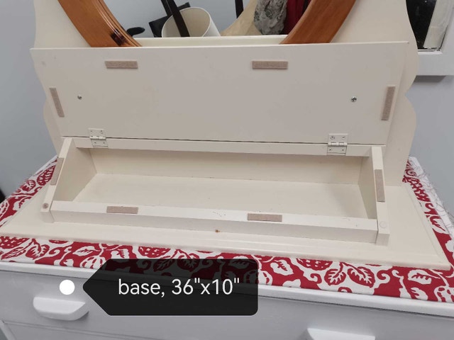 wooden vanity with Mirror and storage - photo 3