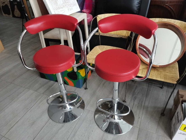 Bar stools, air leather, swirling, adjustable