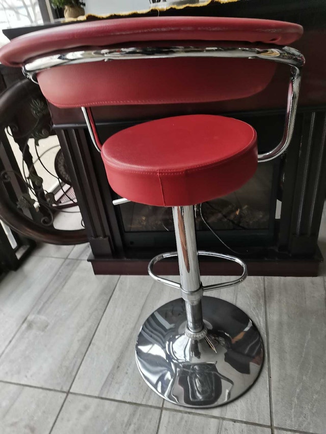 Bar stools, air leather, swirling, adjustable - photo 3