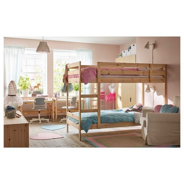 MYDAL Bunk bed frame, pine, Twin - photo 2