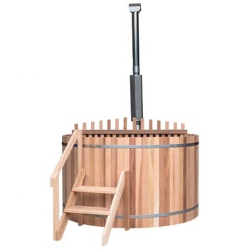 Brand new Red Cedar Canadian hot tub, firewood stove heat - photo 2