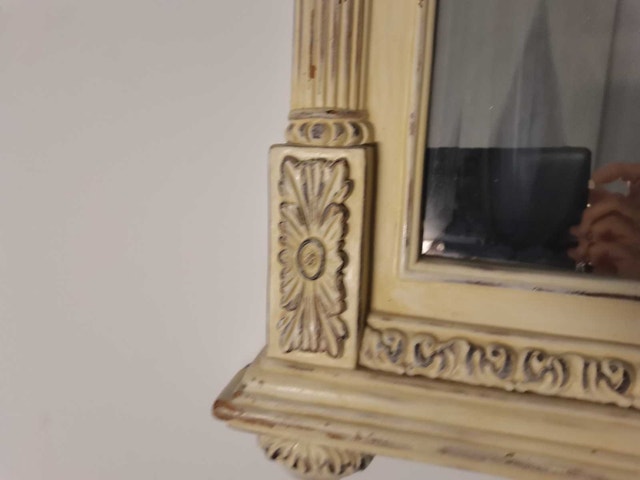Ornate Rustic Cream Mirror - photo 3