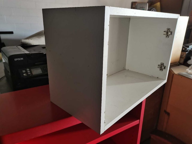 White Cabinet wall microwave shelf etc - photo 2