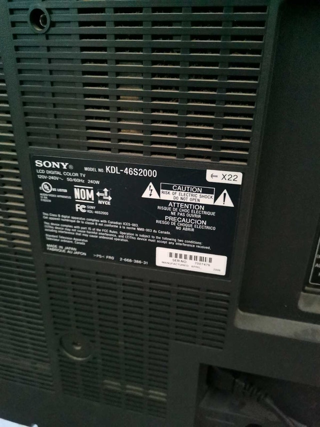 Sony Bravia 46S2000 made in japan - photo 3