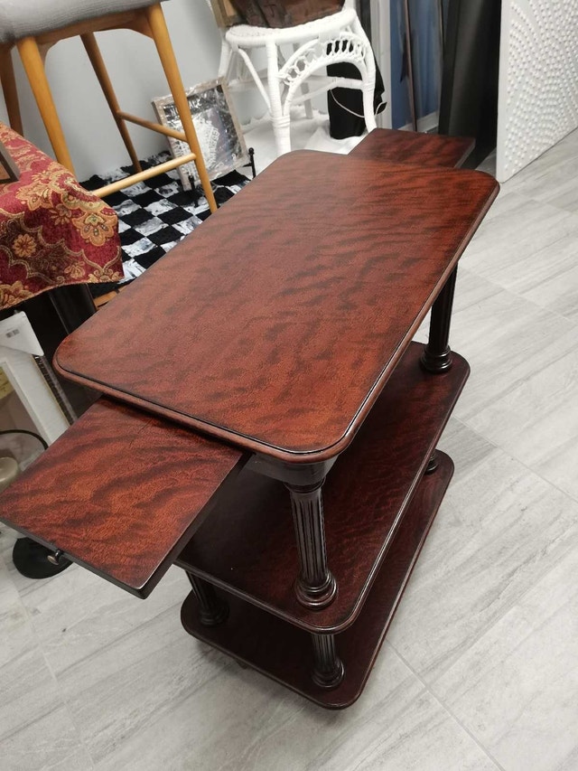 Vintage Tea Cart mahogany spectacular - photo 3
