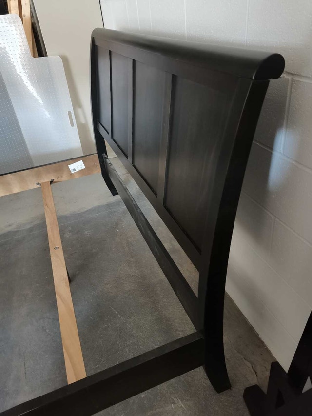 solid wood Queen Bed Frame w/ box spring - photo 3