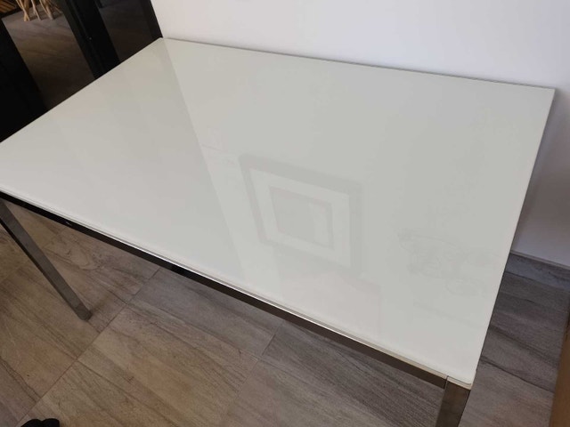 Glass Top Table IKEA torsby chrome legs