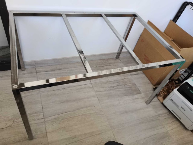 Glass Top Table IKEA torsby chrome legs - photo 2