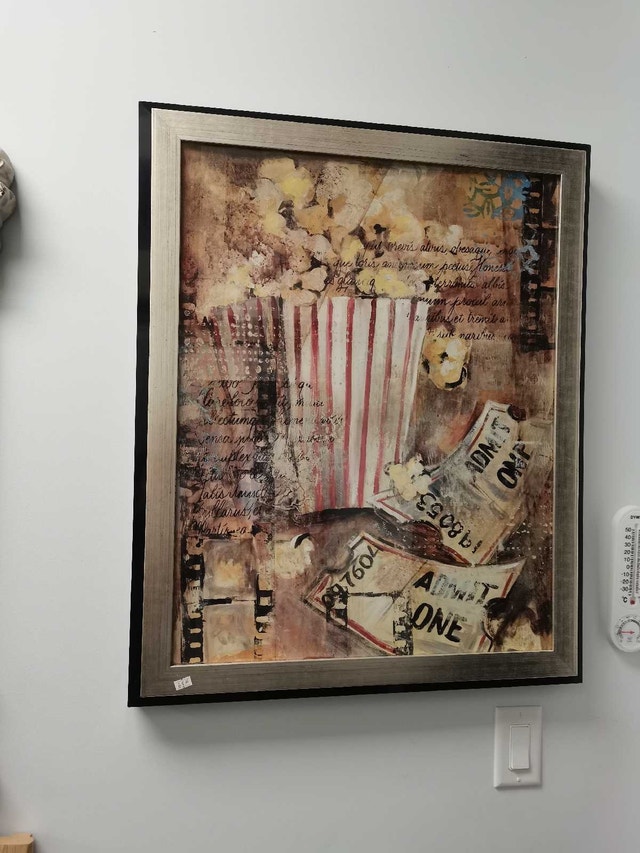 Framed Art, movie popcorn