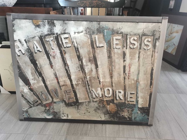 Art Work heavy metal frame, 43"x33"x1.75"