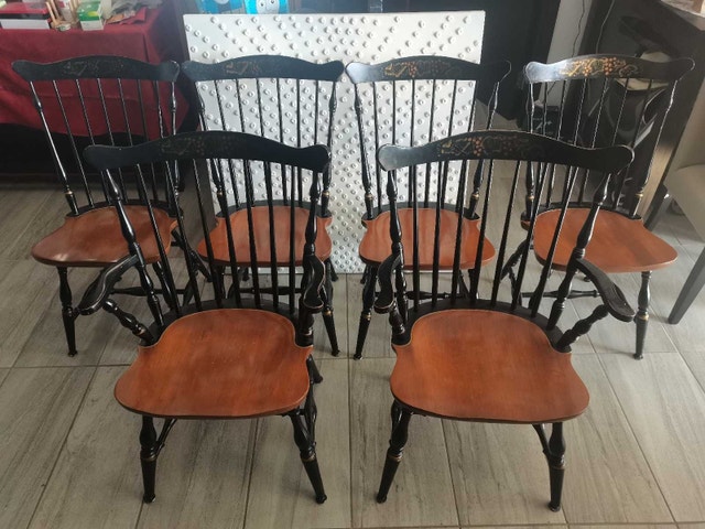 HITCHCOCK HARVEST CHAIRS, set of 6