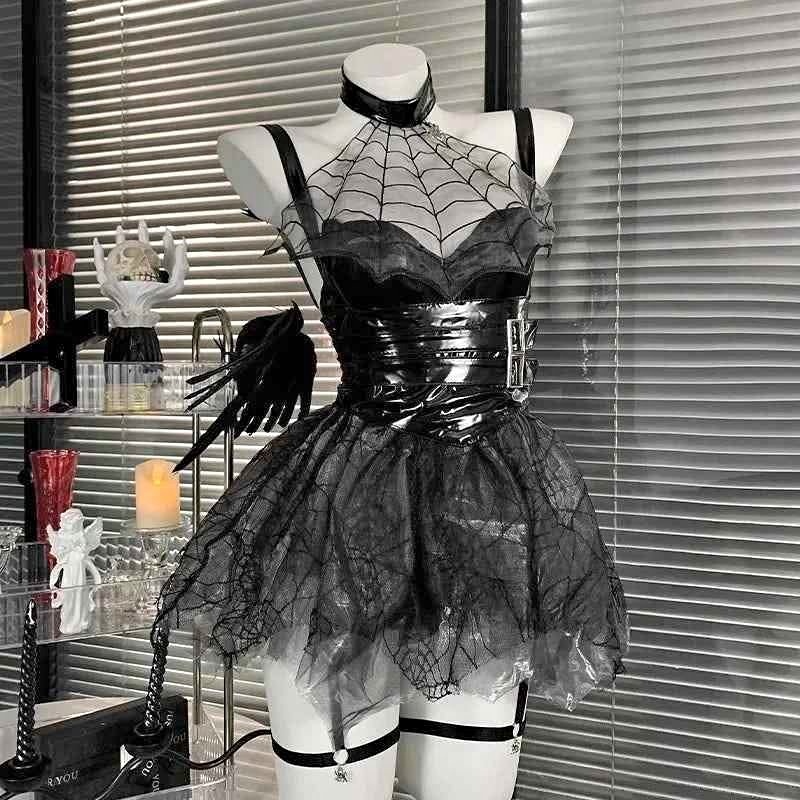 Halloween Spider Lady costume set with whip (Size Small) 🕷️