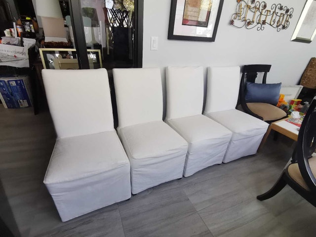 luxury 4 pcs/set pottery barn long sleeves dinning chairs - photo 3