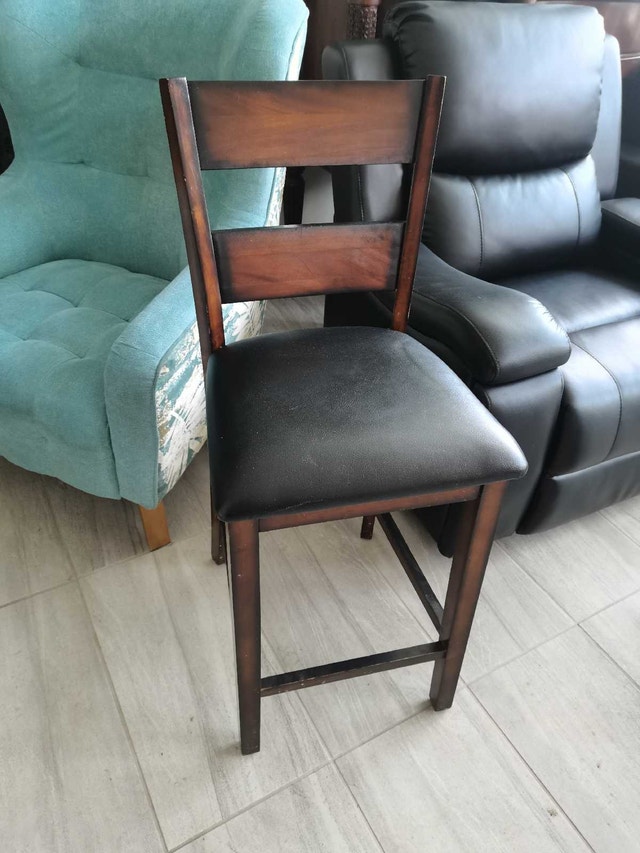 nice solid wood frame bar height stool