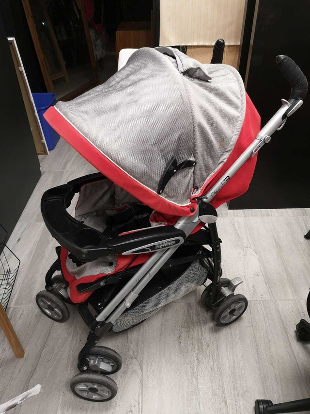 PEG PEREGO Pliko p3 stroller, red/grey, made in Italy