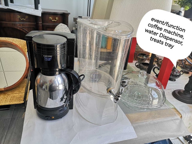 Event Thermal Coffee Maker/Treats Tray/Water Dispenser