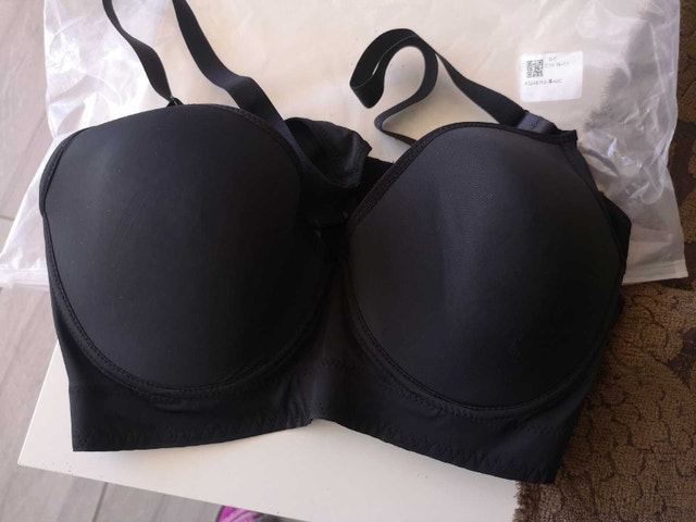Bra black plus size 46 non wired