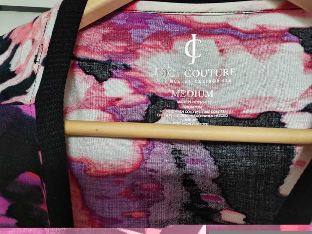 juicy couture woman pebble pink rayon floral print top - photo 5