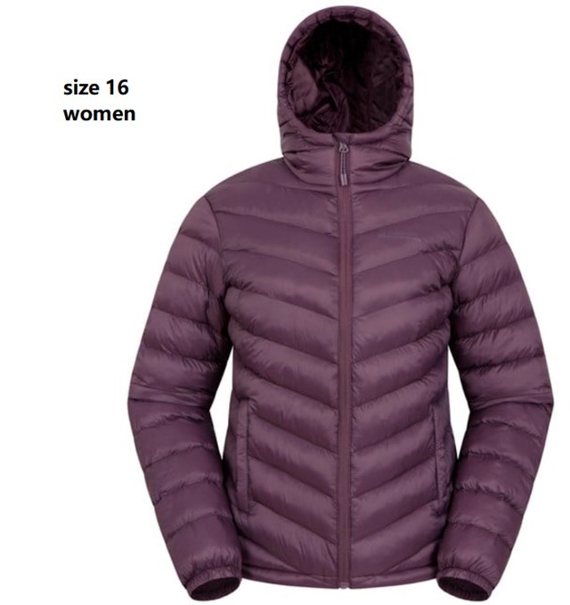 brand new women winter insulated padded jacket size US16 purple - photo 2