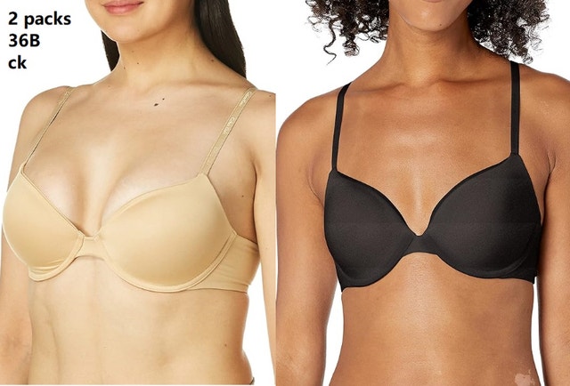 Calvin Klein Women Bras Lightly Lined Demi, 2packs