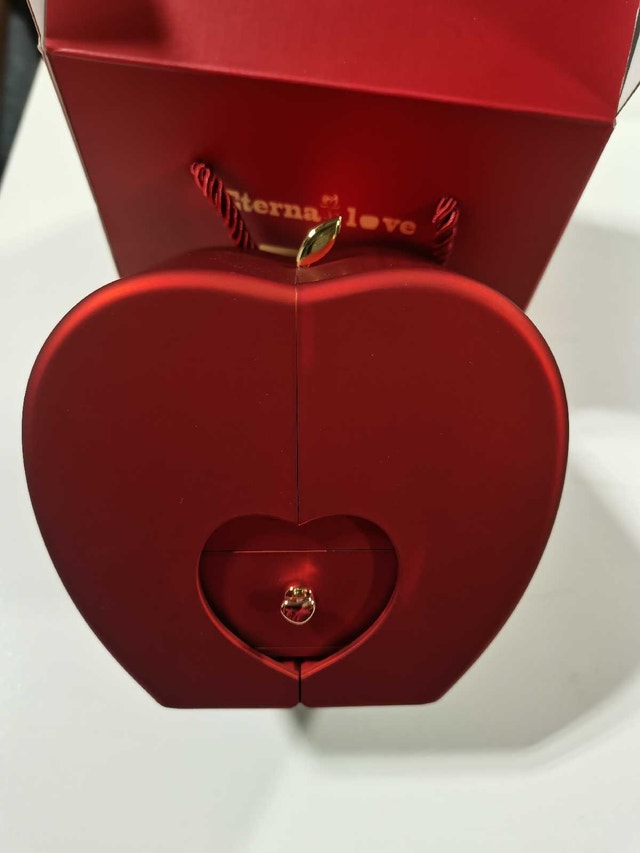 brand new red rose gift box with necklace for love one - photo 3