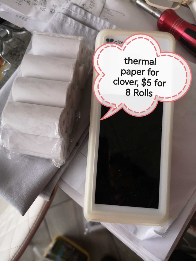 new thermal paper for clover machine