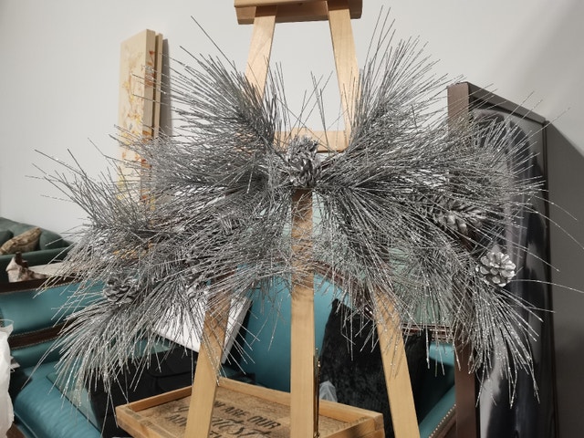 winter theme sparkling silver tree branch large decor