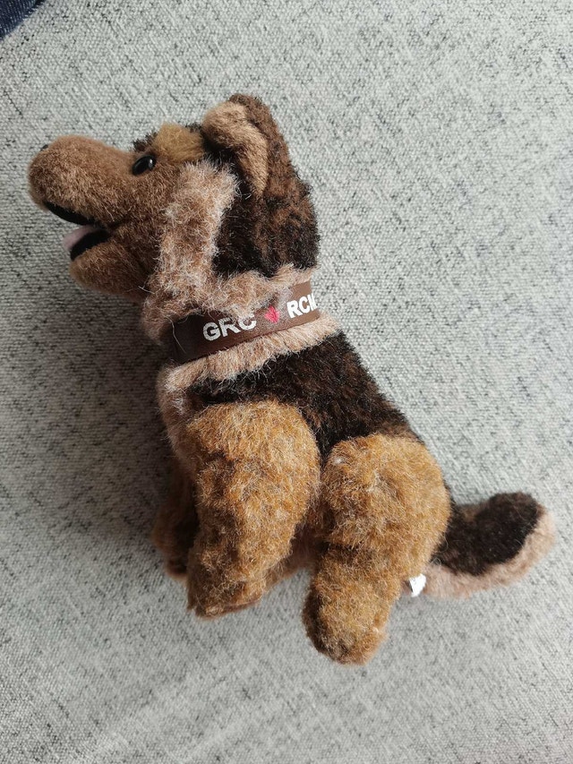 RCMP German Shepherd Dog JUSTICE Stuffed Plush 10” Police dog