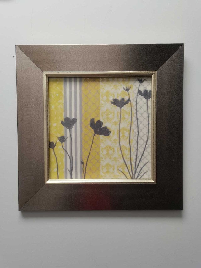 uttermost stem illustration fine art Ldouble frame pewter