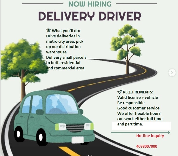 hiring small parcels delivery personnel, red deer, edmonton