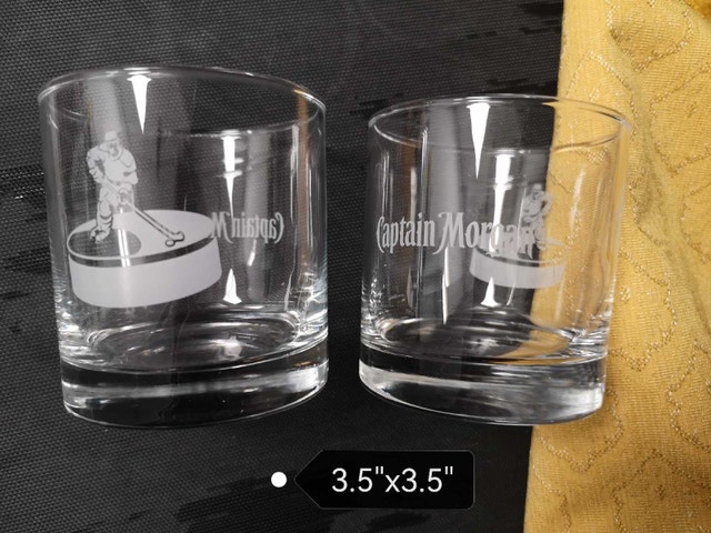 hockey logo Captain Morgan whisky Glasses