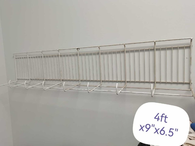 4ft storage Shelf with 9 hooks
