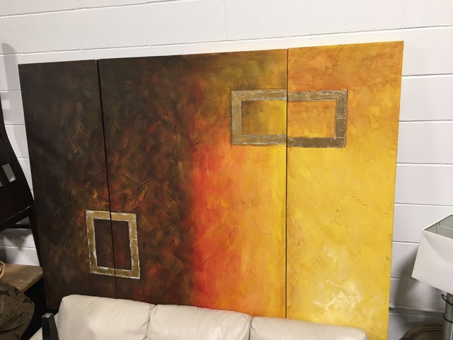 super large oil painting 3 panels 79"x59"