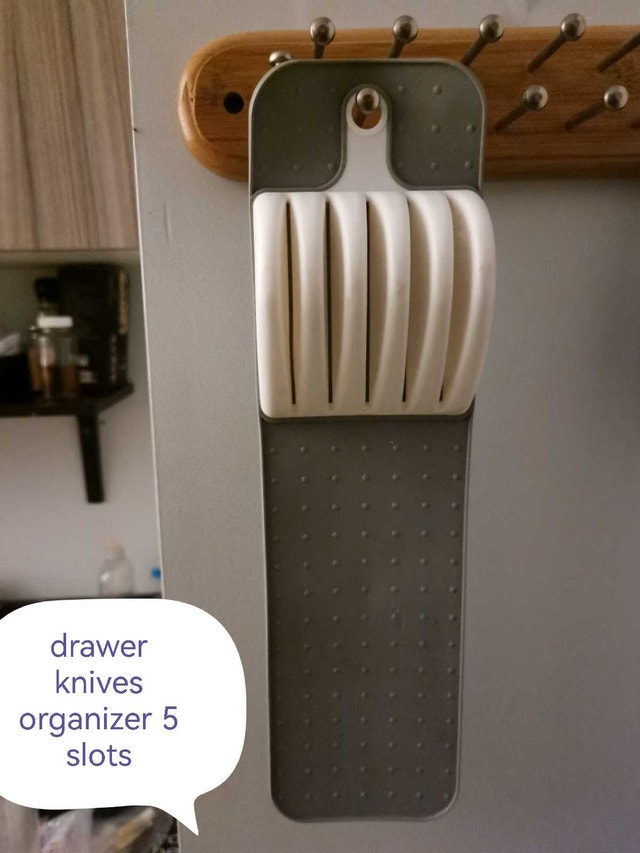 drawer flexible knives mat organizer 5 slots
