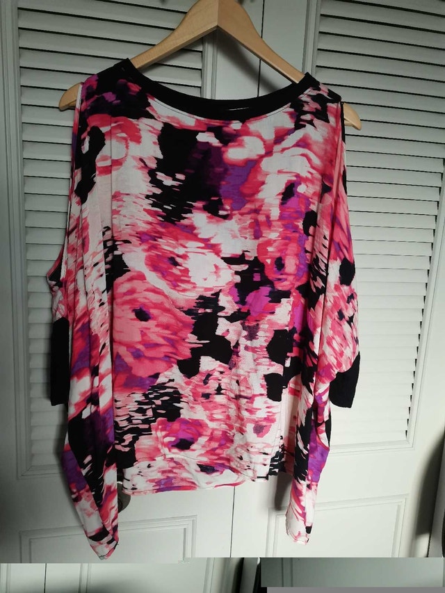 juicy couture woman pebble pink rayon floral print top - photo 2