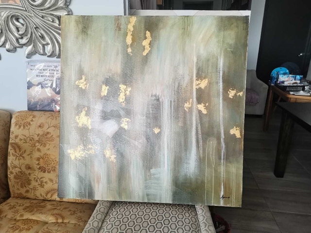 beautiful large artwork canvas painting 42"x42x1.5"