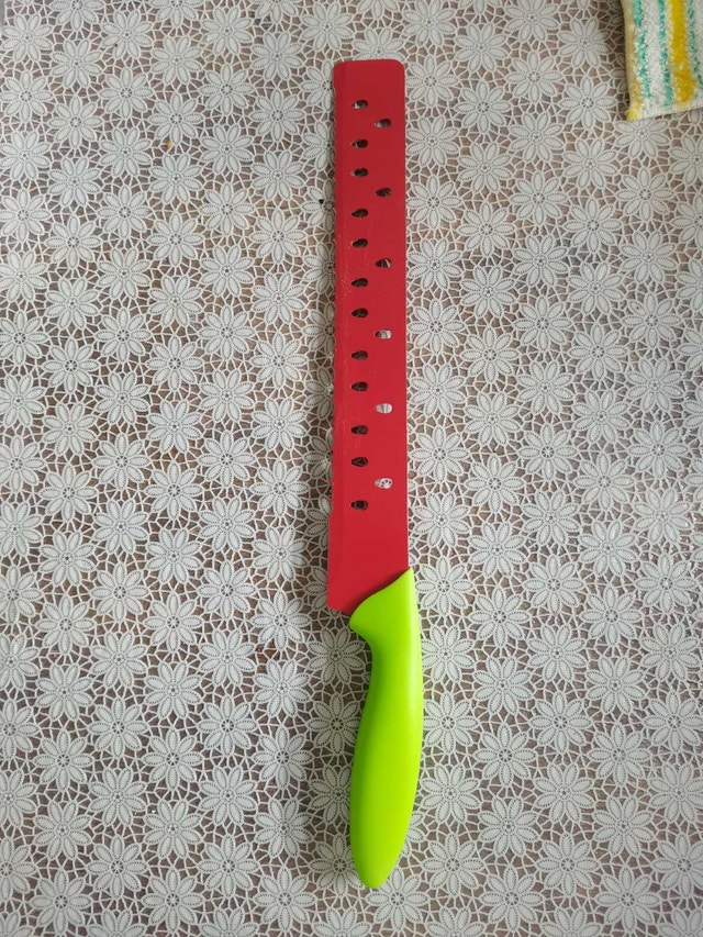 watermelon knife, red green seed cutter