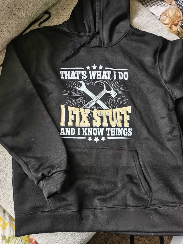 brand new sweater handyman logo M