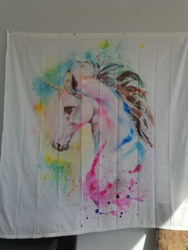 Brand new large unicorn water prints shower curtain