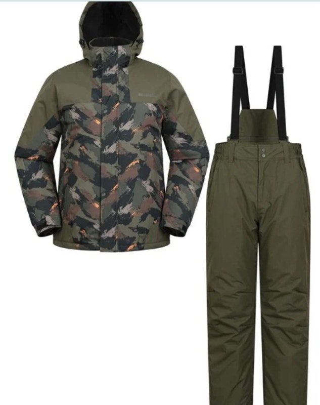 brand new mountain wareshoue camo -30 MEN ski set top n pants,M