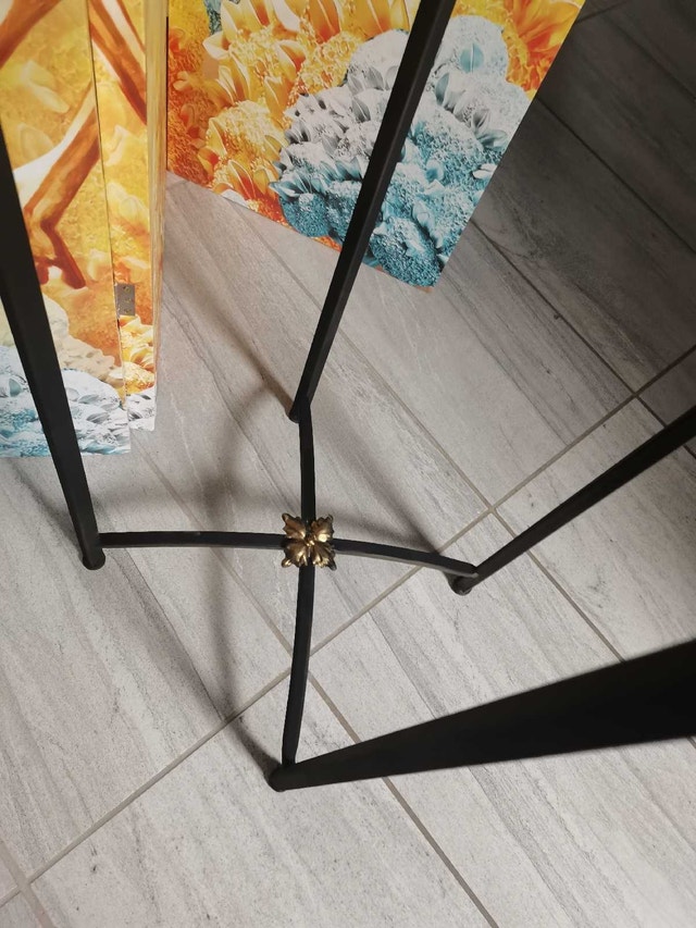 nice black gold accent flower pot stand - photo 3