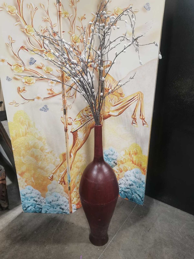 tall floor vase 3ft with artificial blossom flower