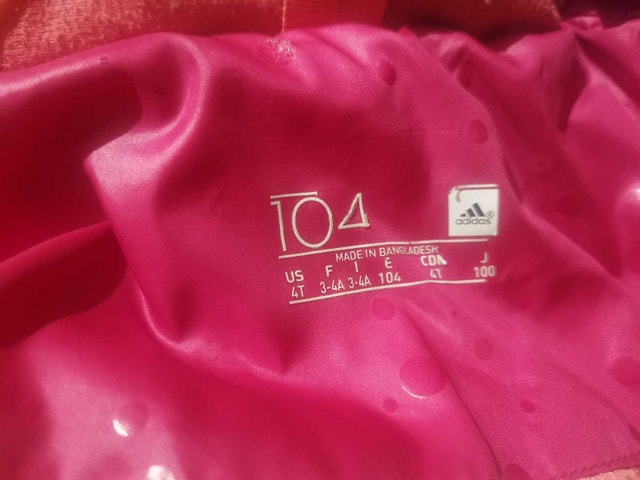 adidas toddler 4T girls winter jacket super warm - photo 3