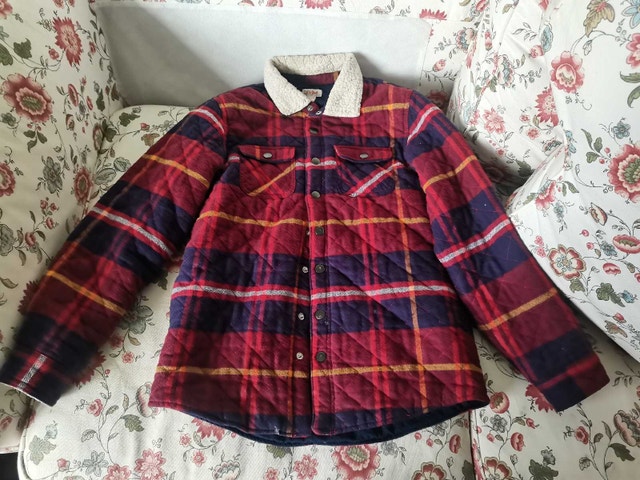 boys youth lined plaid jacket