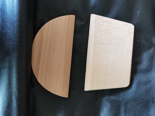 Wooden Pizza Peel both