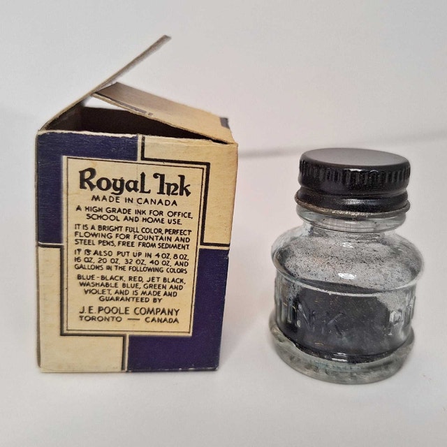 Vintage Ink Bottle, J.E. Poole Company Canada - photo 4