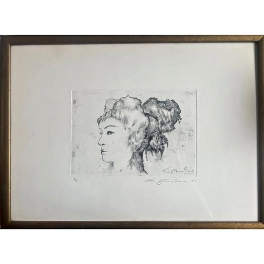 Framed Enrico Gaudino Lithograph (5/30) Artwork 1965 (Signed)