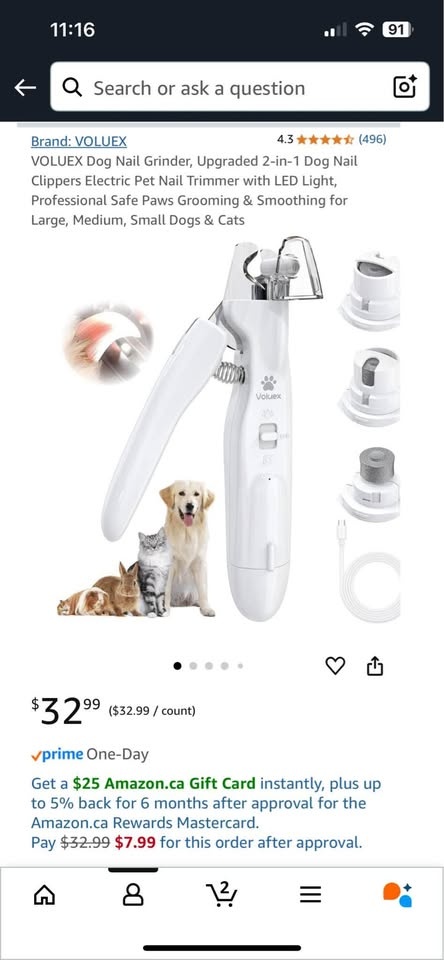 Rechargeable 2-in-1 pet nail clipper & grinder - photo 4