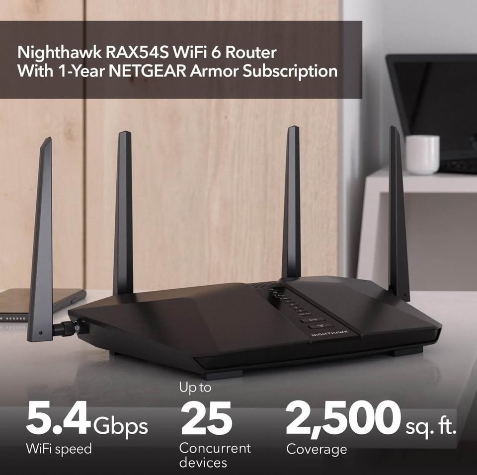 NETGEAR Nighthawk WiFi 6 Router (RAX54S / AX5400) - photo 2